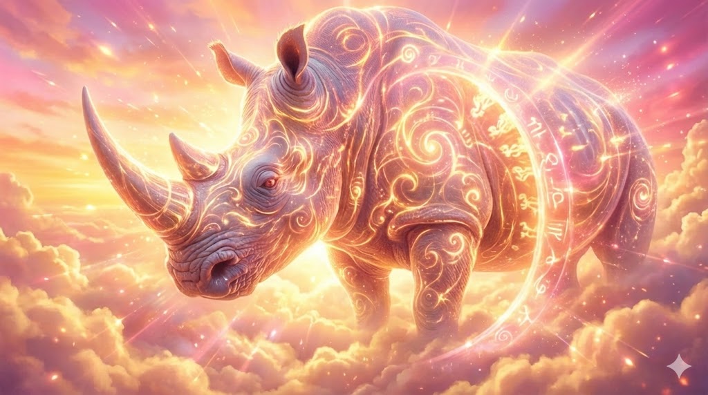 Rhinocéros dans son habitat naturel, symbole de force tranquille et de détermination